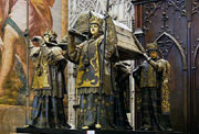 Tumba de Cristóbal Colón en la Catedral de Sevilla.