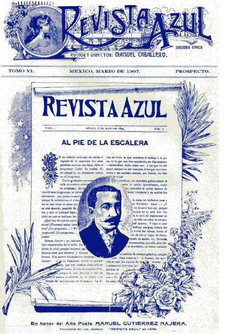  Portada de la segunda  Revista Azul , México, marzo de 1907, tomo  VI  