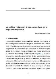 La política religiosa y la educación laica en la Segunda República