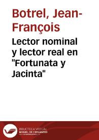 Lector nominal y lector real en "Fortunata y Jacinta" | Biblioteca Virtual Miguel de Cervantes