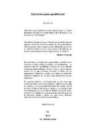 Ejercicios para equilibristas / de Luis Matilla | Biblioteca Virtual Miguel de Cervantes