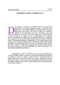Representación y democracia | Biblioteca Virtual Miguel de Cervantes