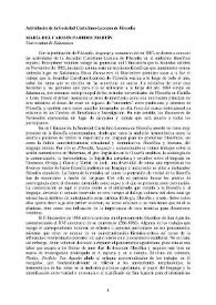 Actividades de la Sociedad Castellano-Leonesa de Filosofía / María del Carmen Paredes Martín | Biblioteca Virtual Miguel de Cervantes