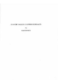Juan de Vallejo : cantero burgalés / Marcos Rico | Biblioteca Virtual Miguel de Cervantes