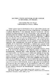 Lectura y éxito editorial de De L' Amour de Stendhal, en España / Inmaculada Ballano Olano | Biblioteca Virtual Miguel de Cervantes