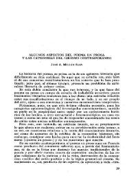Algunos aspectos del poema en prosa y las categorías del lirismo contemporáneo / José A. Millán Alba | Biblioteca Virtual Miguel de Cervantes