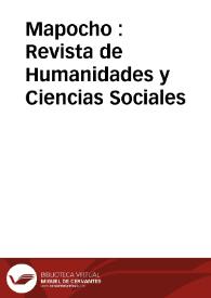 Más información sobre Mapocho : Revista de Humanidades y Ciencias Sociales