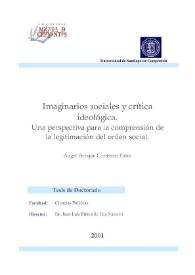 Imaginarios sociales y crítica ideológica / Ángel Enrique Carrertero Pasín | Biblioteca Virtual Miguel de Cervantes