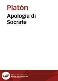Apologia di Socrate / Platone | Biblioteca Virtual Miguel de Cervantes