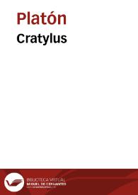 Cratylus / Platon | Biblioteca Virtual Miguel de Cervantes