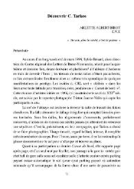 Découvrir C.Tarkos / Arlette Albert-Birot | Biblioteca Virtual Miguel de Cervantes