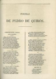 Poesías de Pedro de Quirós | Biblioteca Virtual Miguel de Cervantes