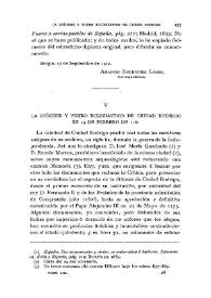 La Diócesis y Fuero Eclesiástico de Ciudad Rodrigo en 13 de febrero de 1161 / Fidel Fita | Biblioteca Virtual Miguel de Cervantes