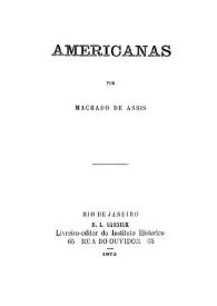 Americanas / Machado de Assis | Biblioteca Virtual Miguel de Cervantes