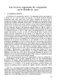 Las revistas argentinas de vanguardia en la década de 1920 / Eduardo Romano | Biblioteca Virtual Miguel de Cervantes
