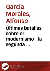 Últimas batallas sobre el modernismo : la segunda "Revista Azul" de México / Alfonso García Morales | Biblioteca Virtual Miguel de Cervantes