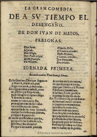 A su tiempo el desengaño / de don Iuan de Matos | Biblioteca Virtual Miguel de Cervantes