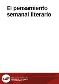 El pensamiento semanal literario / director F. Turcios | Biblioteca Virtual Miguel de Cervantes