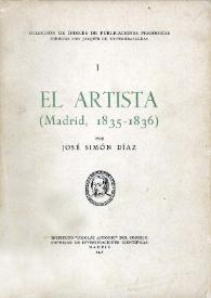 El Artista (Madrid, 1835-1836) / por José Simón Díaz | Biblioteca Virtual Miguel de Cervantes