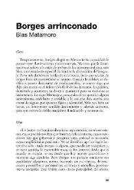 Borges arrinconado / Blas Matamoro | Biblioteca Virtual Miguel de Cervantes
