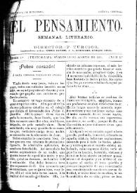 El pensamiento semanal literario. Núm. 9, 18 de agosto de 1894 | Biblioteca Virtual Miguel de Cervantes