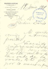 Carta de González Blanco, Andrés | Biblioteca Virtual Miguel de Cervantes