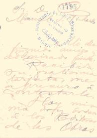 Carta de González Blanco, Andrés | Biblioteca Virtual Miguel de Cervantes