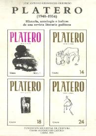 Platero (1948-1954) : historia, antología e índices de una revista literaria gaditana / José Antonio Hernández Guerrero | Biblioteca Virtual Miguel de Cervantes