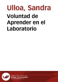Voluntad de Aprender en el Laboratorio | Biblioteca Virtual Miguel de Cervantes