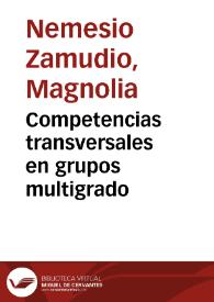 Competencias transversales en grupos multigrado | Biblioteca Virtual Miguel de Cervantes