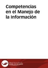 Competencias en el Manejo de la Información | Biblioteca Virtual Miguel de Cervantes