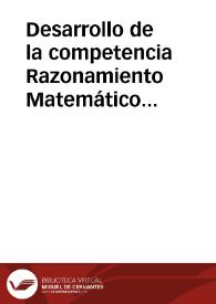 Desarrollo de la competencia Razonamiento Matemático mediante la estrategia Aprendizaje Basado en Problemas para alumnos de Educación Media Superior | Biblioteca Virtual Miguel de Cervantes