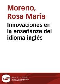 Innovaciones en la enseñanza del idioma inglés | Biblioteca Virtual Miguel de Cervantes