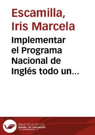 Implementar el Programa Nacional de Inglés todo un reto para la profra. Rosa | Biblioteca Virtual Miguel de Cervantes