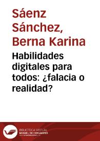 Habilidades digitales para todos: ¿falacia o realidad? | Biblioteca Virtual Miguel de Cervantes