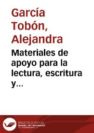 Materiales de apoyo para la lectura, escritura y matemáticas | Biblioteca Virtual Miguel de Cervantes