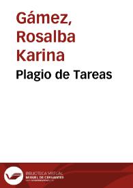 Plagio de Tareas | Biblioteca Virtual Miguel de Cervantes