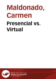 Presencial vs. Virtual | Biblioteca Virtual Miguel de Cervantes