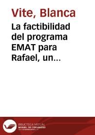 La factibilidad del programa EMAT para Rafael, un alumno con problemas de atención | Biblioteca Virtual Miguel de Cervantes