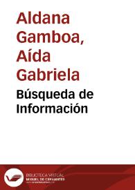 Búsqueda de Información | Biblioteca Virtual Miguel de Cervantes
