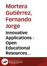 Innovative Applications - Open Educational Resources and Mobile Resources Repository for the Instruction of Educational Researchers in Mexico | Biblioteca Virtual Miguel de Cervantes