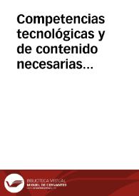Competencias tecnológicas y de contenido necesarias para capacitar en la producción de recursos de aprendizaje móvil | Biblioteca Virtual Miguel de Cervantes