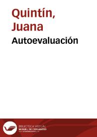 Autoevaluación | Biblioteca Virtual Miguel de Cervantes