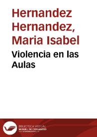 Violencia en las Aulas | Biblioteca Virtual Miguel de Cervantes