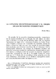 La notación visigótico-mozárabe y el orígen de las notaciones / Jaime Moll | Biblioteca Virtual Miguel de Cervantes