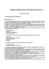 Modelos didácticos a través de Escuela 2.0 / Aula Hospitalaria de Burgos | Biblioteca Virtual Miguel de Cervantes