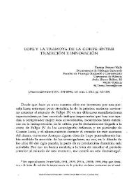 Lope y la tramoya de la corte: entre tradición e innovación / Teresa Ferrer Valls | Biblioteca Virtual Miguel de Cervantes
