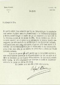 Carta de Rafael Altamira a  Leopoldo García-Alas García-Argüelles. Madrid, 19 de marzo de 1936 | Biblioteca Virtual Miguel de Cervantes