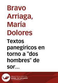 Textos panegíricos en torno a "dos hombres" de sor Juana / María Dolores Bravo Arriaga | Biblioteca Virtual Miguel de Cervantes