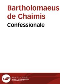 Confessionale | Biblioteca Virtual Miguel de Cervantes